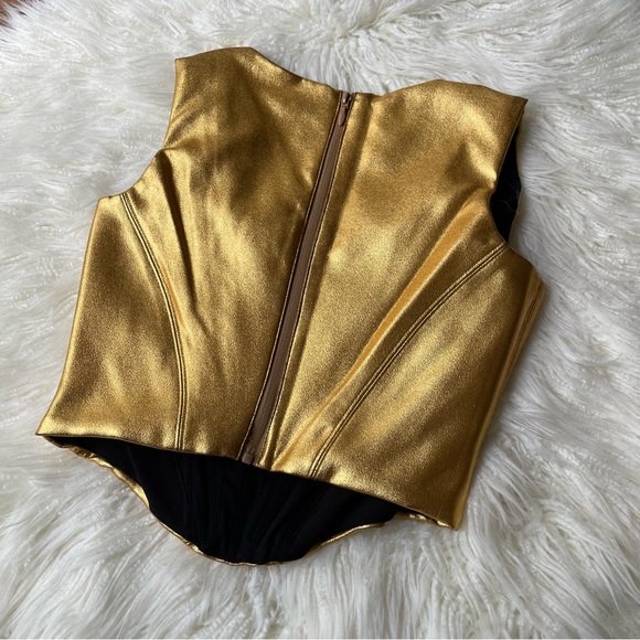 House of CB Karia Gold Crop Top - Picture 8 of 9